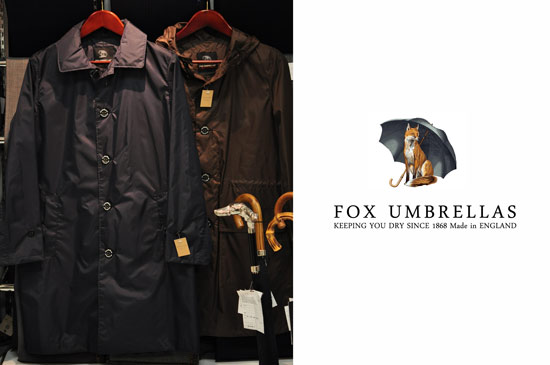 ★“FOX UMBRELLAS”傘の生地を使用したコート入荷　